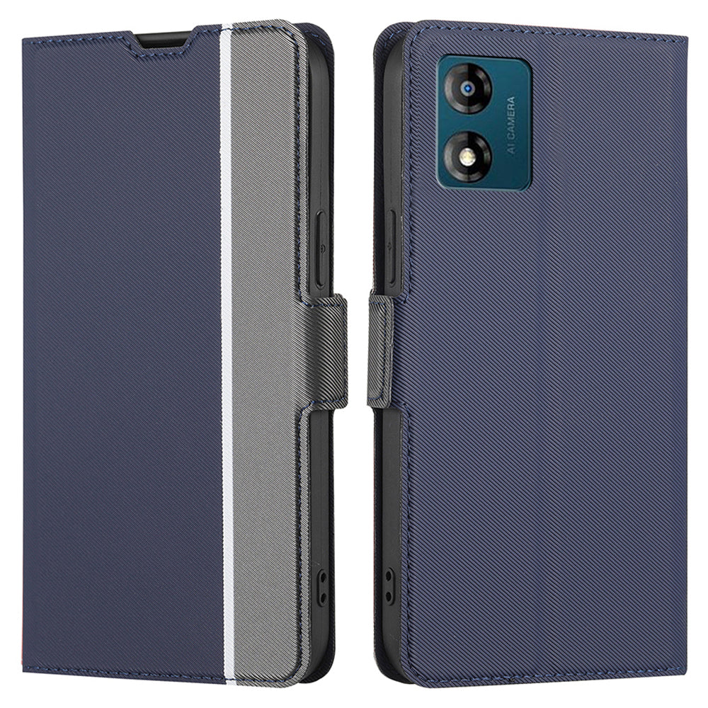 For Motorola Moto E13 4G Anti-drop Cover Twill Texture Stand Flip Leather Phone Case with Card Slots For Motorola Moto E13 4G Anti-drop Cover Twill Texture Stand Flip Leather Phone Case with Card Slots